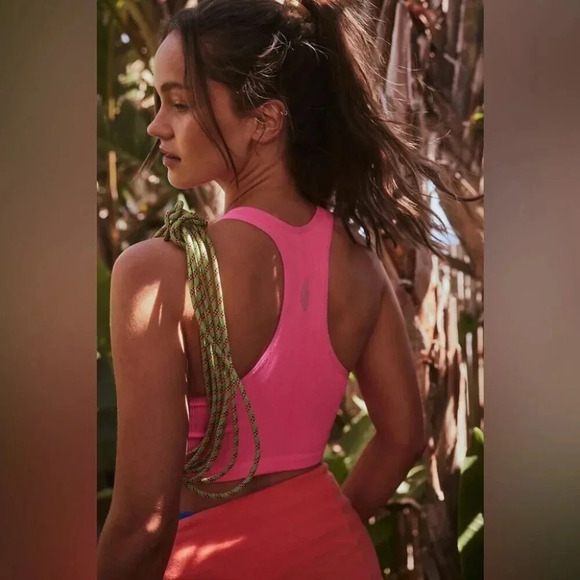 Free People Free  Throw Crop Tank in Pink - Picture 5 of 7